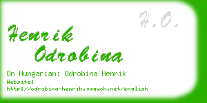 henrik odrobina business card